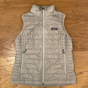 Patagonia women’s nano puff vest in sleet green